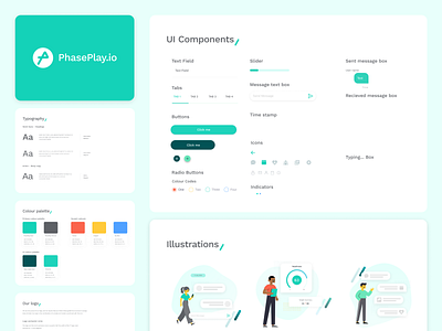 Phaseplay Look and feel app branding design illustration logo typography ui