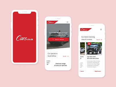 Cars app mobile view