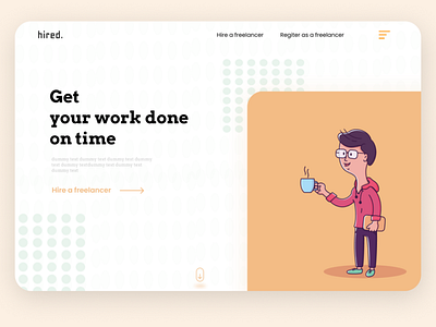 freelancing website landing page branding design graphic design illustration minimal typography ui uidesign uiux ux web website