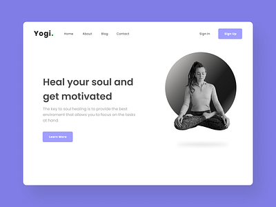 Yoga website Landing page branding design graphic design illustration minimal typography ui uiux ux web website