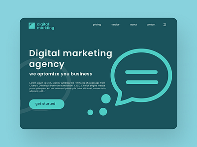 Digital marketing website landing page