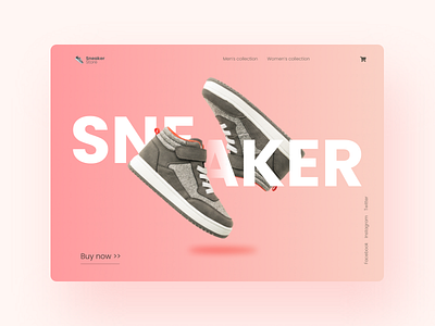 Concept landing page for sneaker store