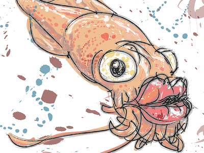 Lip squid drizzle illustrator