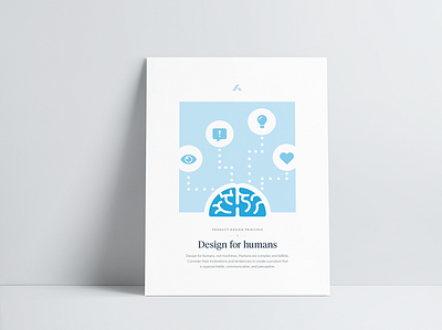 Addepar's Product Design Principles blue design principles illustration poster series two tone white