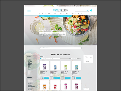 Health Store PLP affinity designer branding ecommerce ecommerce design online store plp shop ui web design