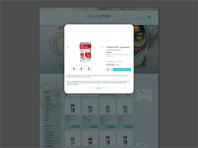 Health Store Product Popout affinity designer design ecommerce design online store plp ui web design