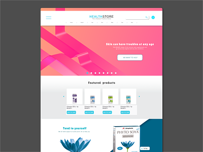 Health Store Homepage affinity designer design ecommerce design homepage design ux vector web design