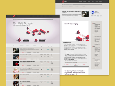"How To" Website - WikiHow meets GitHub affinity designer branding design forums isometric design ui vector web web design