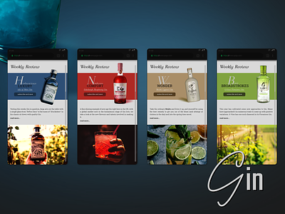 Gin Subscription Website - Editorial Front