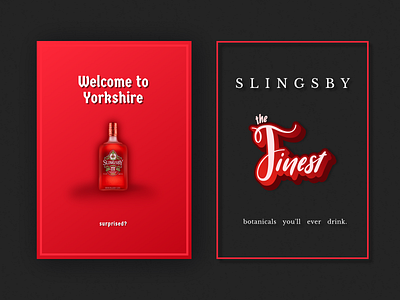 Slinsby Gin Ads - Unofficial advertisement affinity designer branding design gin poster slingsby typography vector yorkshire