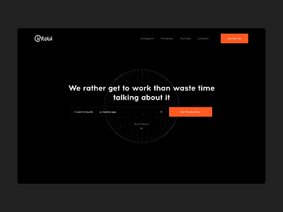 Intobi Agency - Black Theme agency black landing web web design website