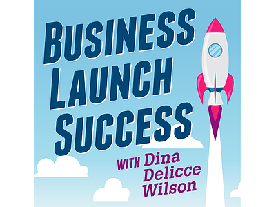 Business Launch Success identity business clouds illustration podcast rocket success
