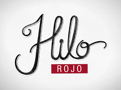 "Hilo" Lettering art black branding calligraphy graphic design handlettering red thread typography