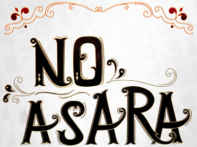 "No asara" Lettering black graphic design illustrator lettering type typo typography