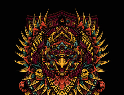 Garuda Khagesrawa artwork design garuda illustration