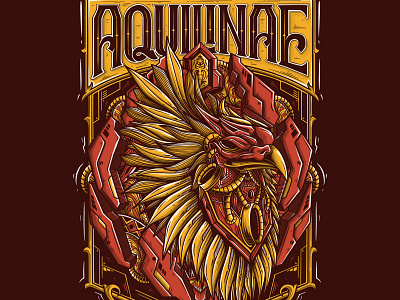 Aquilinae artwork design illustration typography