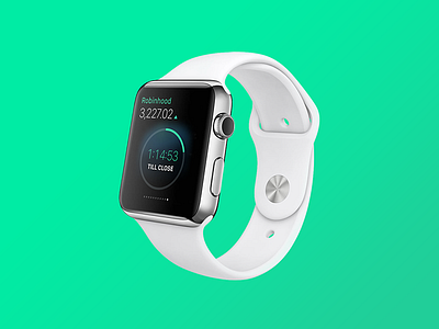 Robinhood for Apple Watch app apple watch glance green robinhood smart watch stocks trading wearables