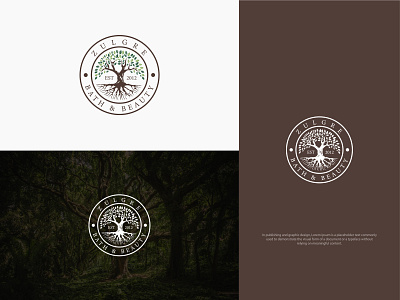 ZULGRE BATH & BEAUTY abstract brand identity creative logo design illustration logo logo design logodesign logos tree tree logo