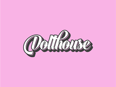 Dollhouse Modern Custom Type Logo Design