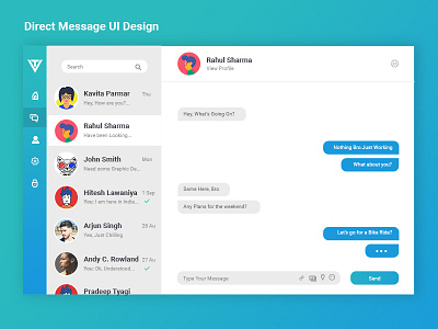 Direct Message UI Design Challenge app design colors graphic design ui ux