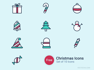 Free Christmas Icons Vectechs.com christmas christmas icons flat icons free free icons icon sets icons iconset xmas