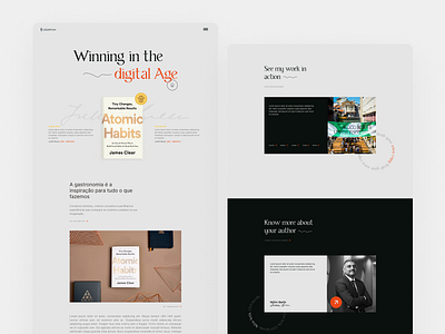 Website Design for a Book author book branding landing page ui web design website design