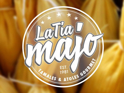 La Tia Majo gourmet logo mexican food spanish tamales white