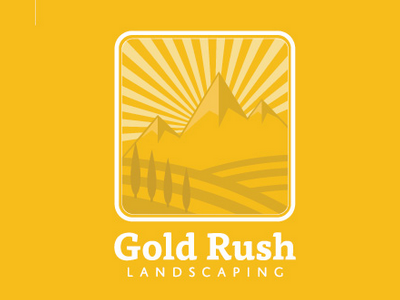 Gold Rush calgary gold identity landscaping logo