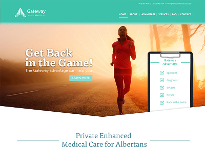 Geteway Health Solutions home website