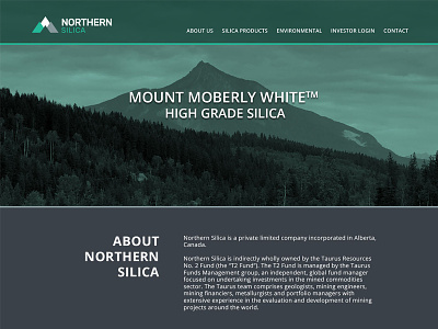 Northern Silica New website ab bc canada home new parallax website