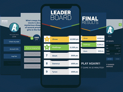 Second Guess Trivia calgary game mobile ui ux yyc