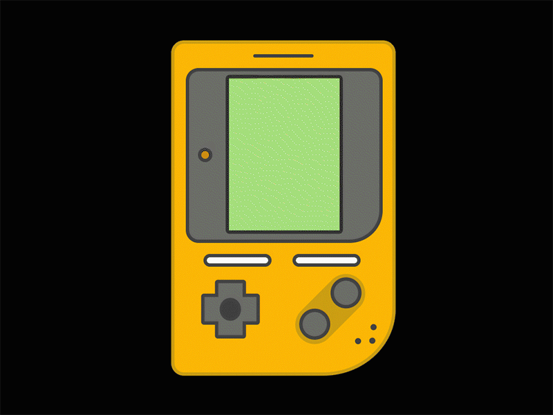 GameBoy animation design flat motion graphic vector