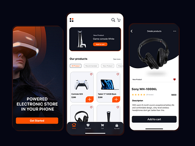 Electronic Store App app branding design graphic design illustration logo typography ui ux vector