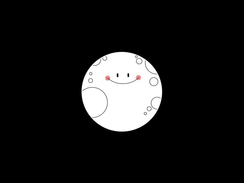 Tiny Moon character animation dark hi logo animation moon moonlight night smile space star sun tiny