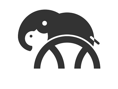 Geometric Negative space Elephant logo animal branding elephant flat geometric icon identity illustration illustrator logo modern pet vector wild