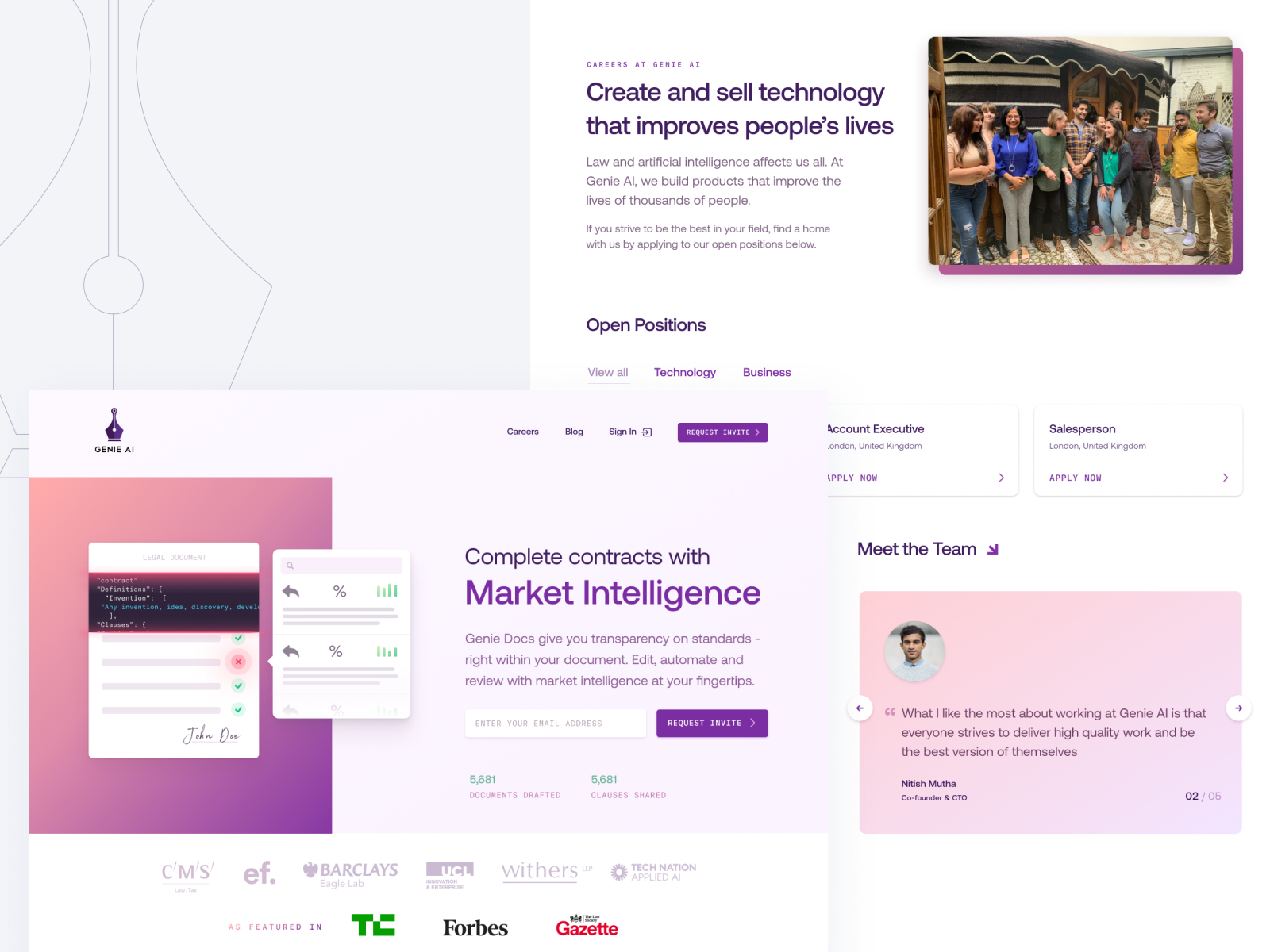 Landing page Genie AI by Andy Legenki on Dribbble