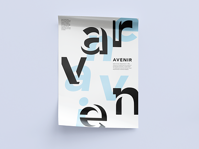 Design a typographic poster Avenir