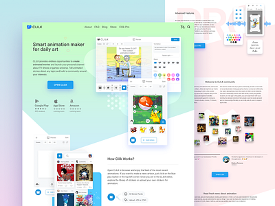 Clilk landing page