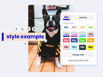 Inspector style selection and changes on canvas app canvas colors colorscheme design editor fonts graphicdesign styles ui ux webapp