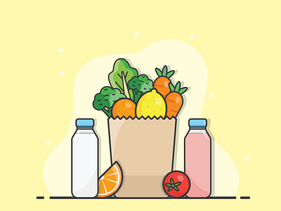 Grocery design icon illustration logo vector