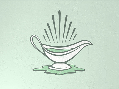 Green Gravy branding illustration logo