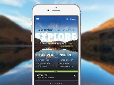 Explore | Lake District | Mobile mobile responsive ui visual design web