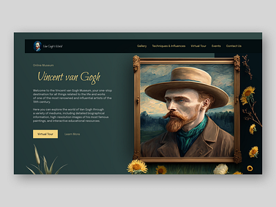 Website for Online Museum design museum ui uidesign uxui webdesign website