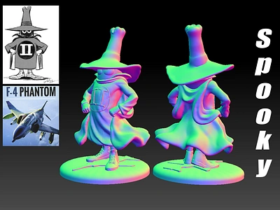 Spooky (F4 Phantom Logo) made in Zbrush 3d 3d art aircraft character charecter design logo phantom spooky zbrush