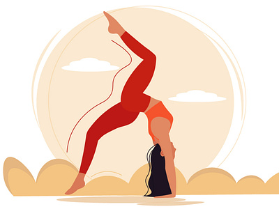 Yoga design flat illustration illustration art illustrations illustrator location minimal vector vector art