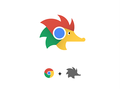 Google Chrome + Hedgehog chrome google hedgehog illustration logo redesign search engine