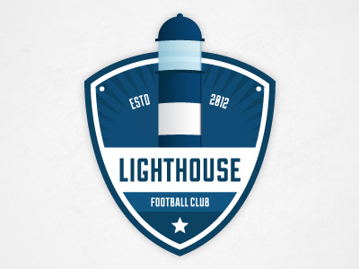 Lighthouse FC badge club crest football lighthouse logo shield soccer star
