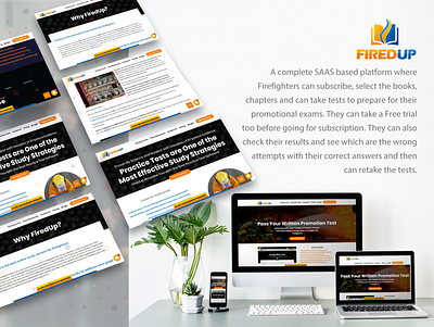 SAAS platform design firefighters learning platform ui ux web website