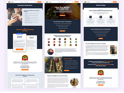 Online Test Practice SAAS Based Software for Firefighters design ecommerce logo marketplace ui ux web website