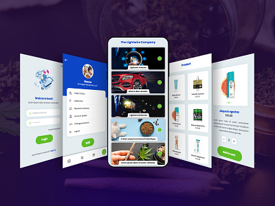Native E-commerce App for Cannabis Product Store android app design ecommerce ios app logo marketplace mobile app native mobile app ui ux web website